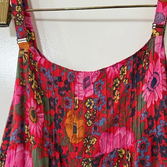 Free People x Spell & the Gypsy Pink and Red Floral Tank and Maxi Skirt Set - Picture 7 of 11